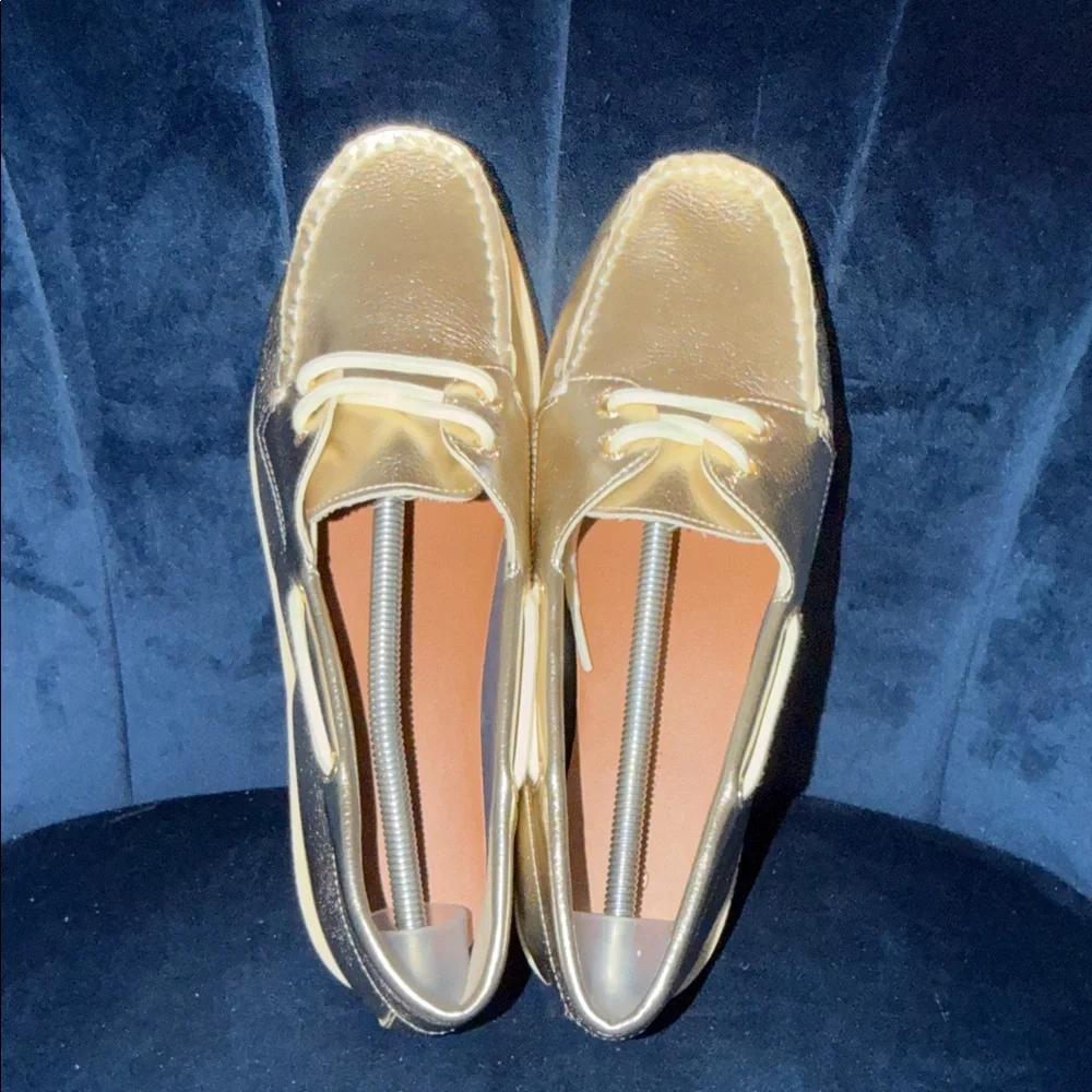 Sperry Lunaboat Gold Boat Shoes Women’s Size 9 - Picture 4 of 7